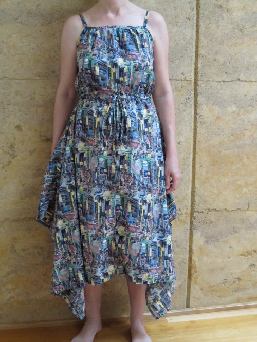 Dress made with Liberty Japanese cotton and a Japanese pattern.