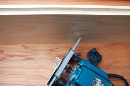 Routing a 11mm x 11mm rebate for the frames to sit into.