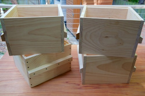 Four completed boxes.