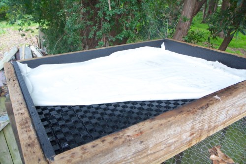 The waterproofing complete, ready for the garden itself.