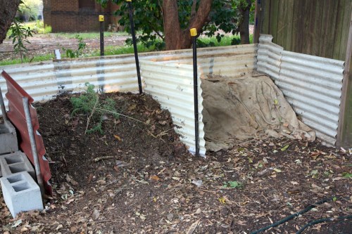 Two compost bays in action.