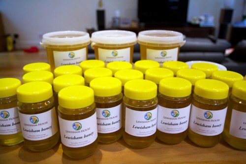 Most of our latest honey harvest.