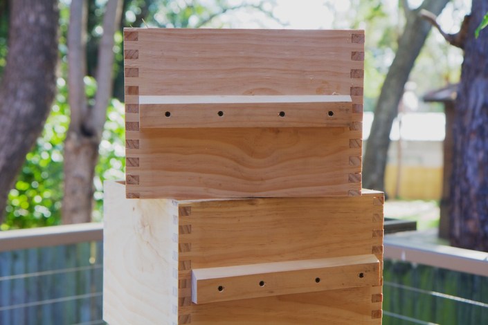 New finger-jointed boxes, ready for painting.