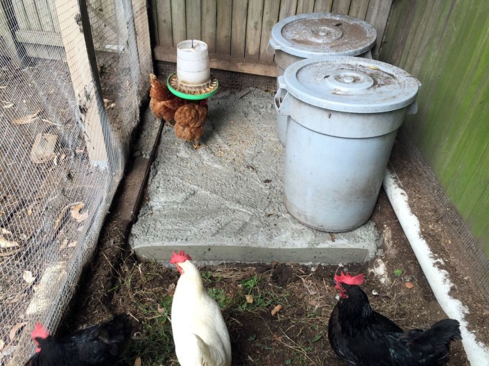 The concrete slab in action.