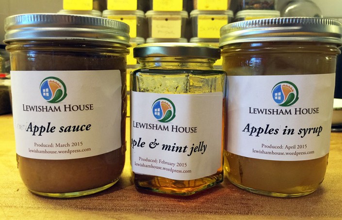 Filling the pantry with apple-related produce.