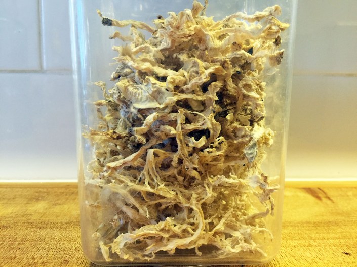 Stored in a jar in the pantry, this will last for many months.