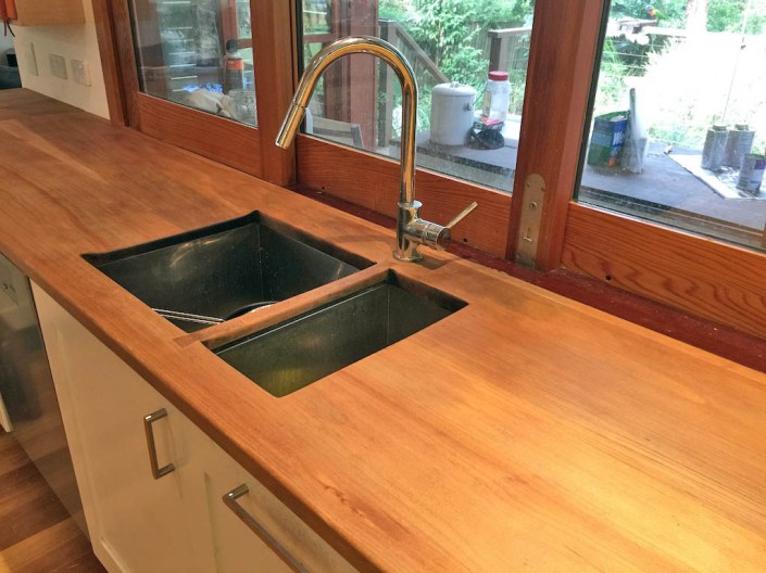 Our benchtops, after being given a protective oiling