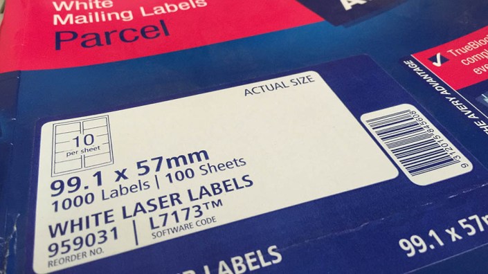 We thought a box of 1,000 labels would last us a lifetime...